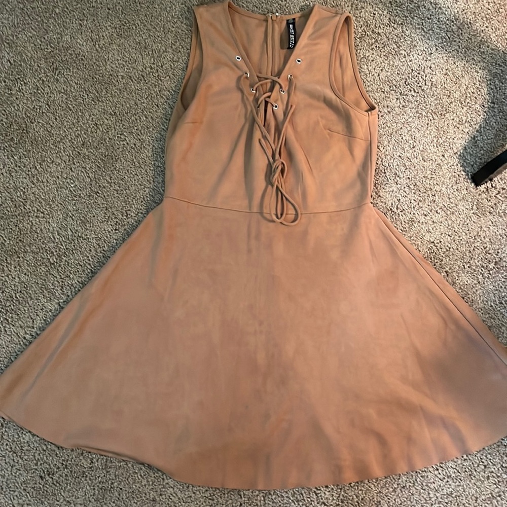 Design lab faux suede dress